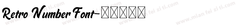 Retro Number Font字体转换